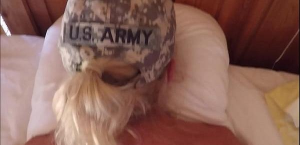 fit blonde soldier fucked by her drill sergeant